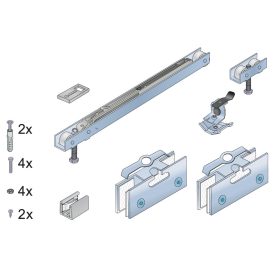 S80G Tolóajtó fékes görgőszett