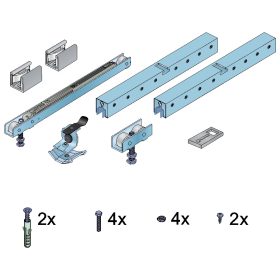 S80GN T40 Tolóajtó fékes görgő szett