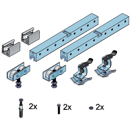S80GN Tolóajtó görgő szett