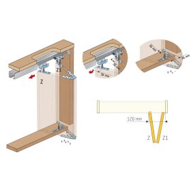 S80H harmónika görgőszett fához