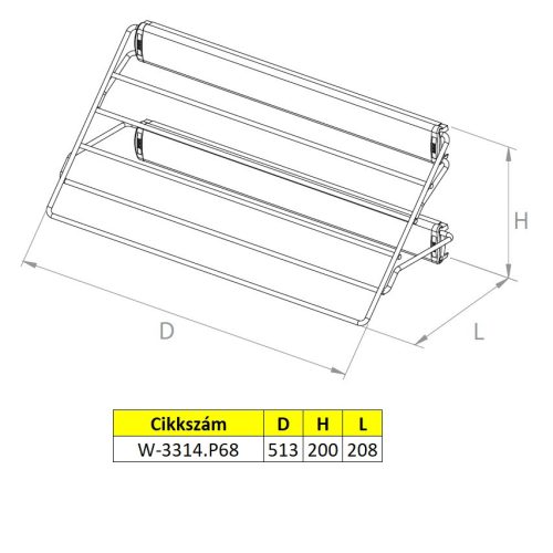 Nomet kihúzható oldalra szerelhető nadrágtartó