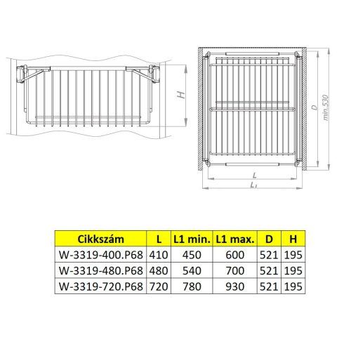 Nomet kihúzható cípőtartó - több méretben
