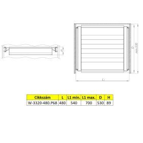 Nomet kihúzható szennyes tálca 540-700 mm