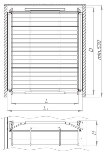 Nomet 150 mm magas kihúzható ruhás kosár - több méretben
