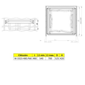 Nomet kihúzható szennyestartó 540-700 mm