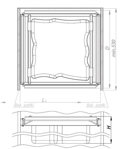 Nomet kihúzható szennyestartó 540-700 mm