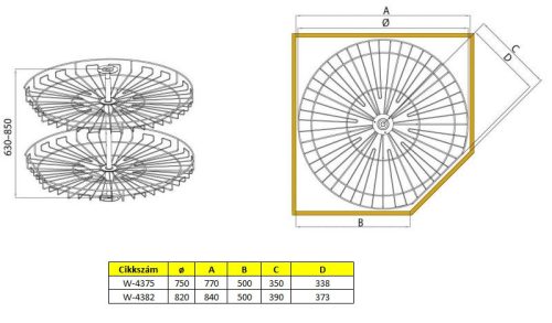 Nomet forgókosár - több méretben