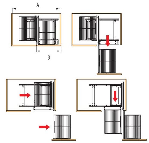 Nomet kihúzható antracit magic corner