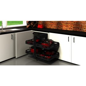   Nomet kihúzható antracit lemeztálcás magic corner - több méretben