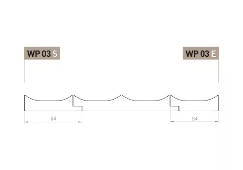 Falpanel vég WP03 Madras Teak