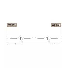 Falpanel vég WP03 Tobacco