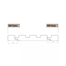 Falpanel vég SLATS Matte csoport