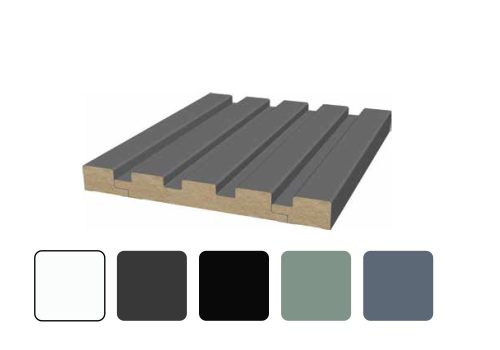 Falpanel vég SLATS Solid matt csoport