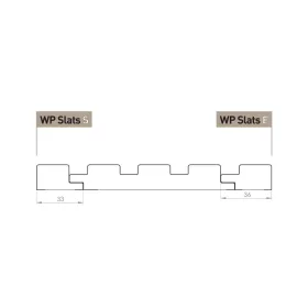 Falpanel indító SLATS Solid matt csoport