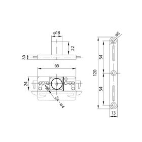 Korpusz tolóajtózár S10N