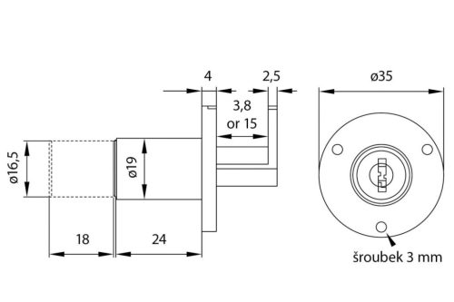 Központi tolóajtózár UNI